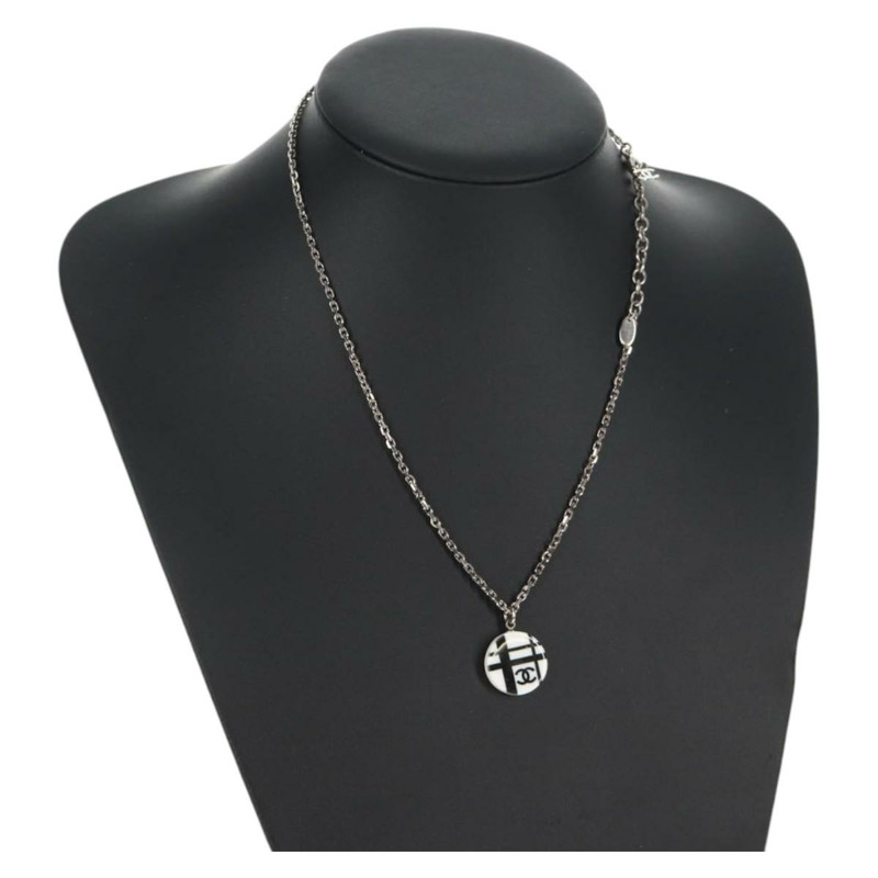 【日本直送】香奈兒項鍊金屬銀色 CC 正品 130689M-1