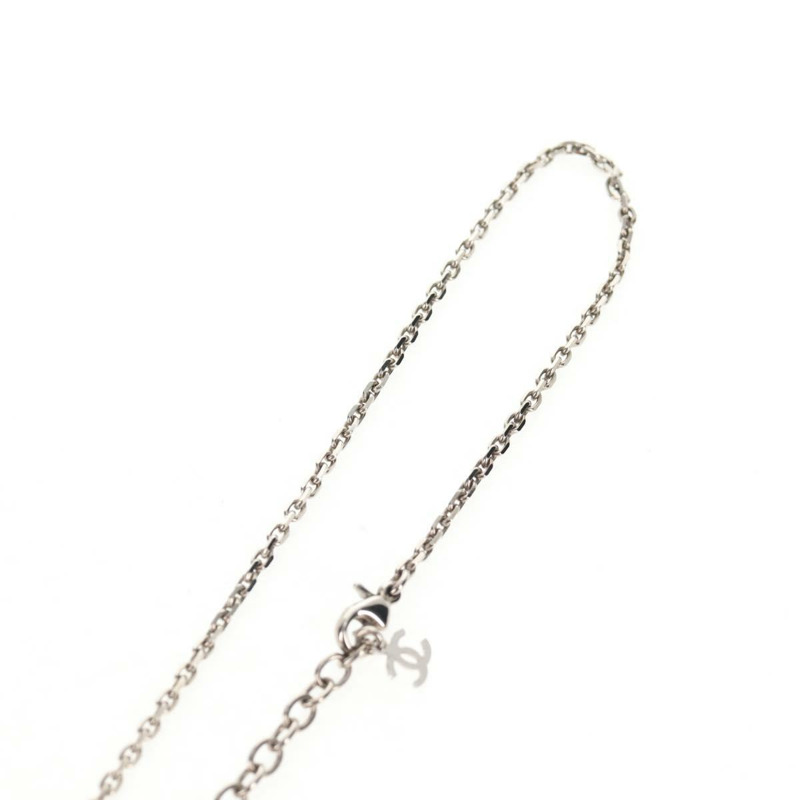 【日本直送】香奈兒項鍊金屬銀色 CC 正品 130689M-5