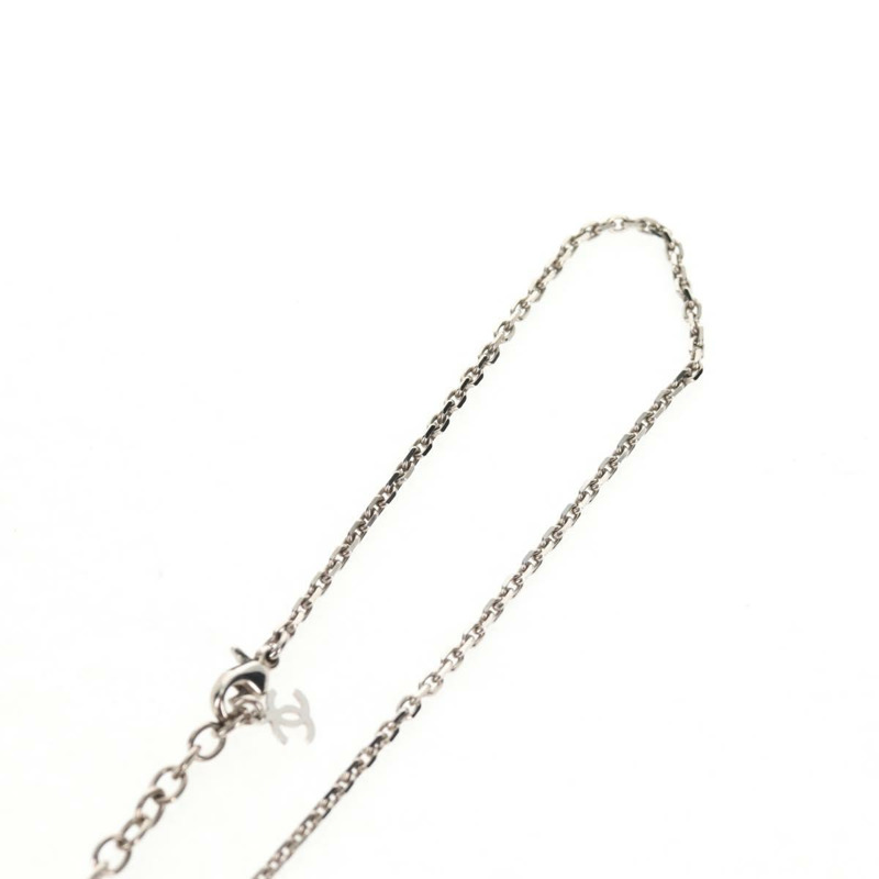 【日本直送】香奈兒項鍊金屬銀色 CC 正品 130689M-10