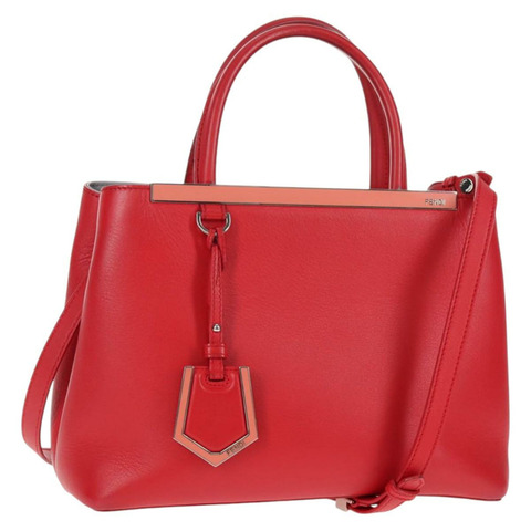 FENDI Petite To Jules 手提包 皮革 2 款可選 紅色 銀色 正品 141158V