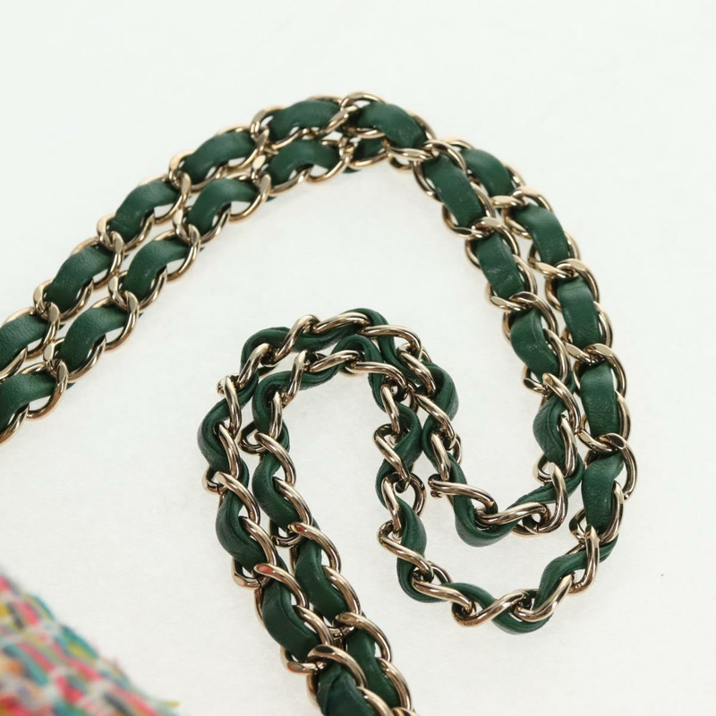 【日本直送】香奈兒雙蓋絎縫25鏈條包，斜紋軟呢布料，多色金色雙C標誌，貨號142314M-7