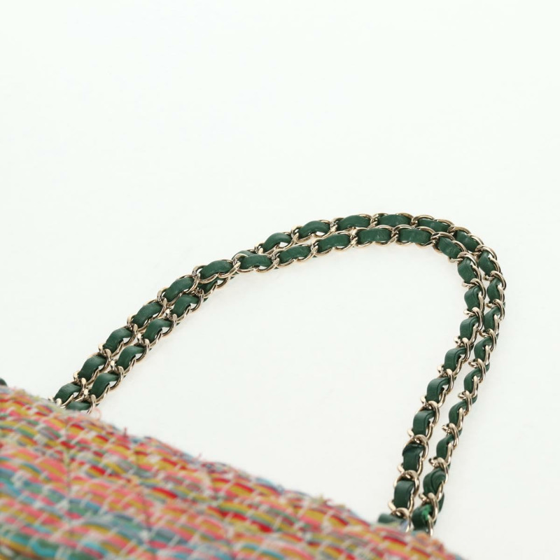 【日本直送】香奈兒雙蓋絎縫25鏈條包，斜紋軟呢布料，多色金色雙C標誌，貨號142314M-13