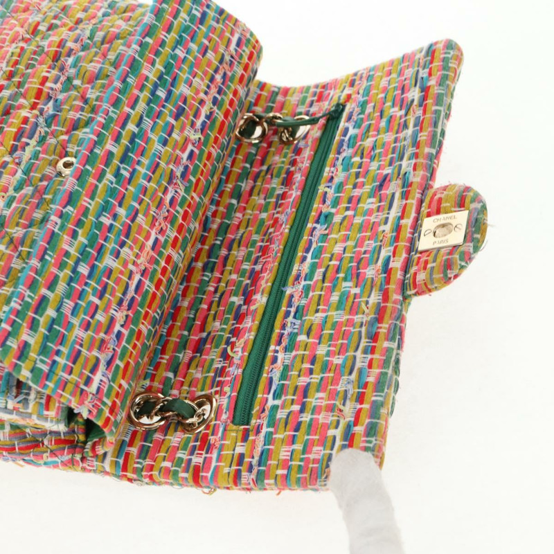 【日本直送】香奈兒雙蓋絎縫25鏈條包，斜紋軟呢布料，多色金色雙C標誌，貨號142314M-18