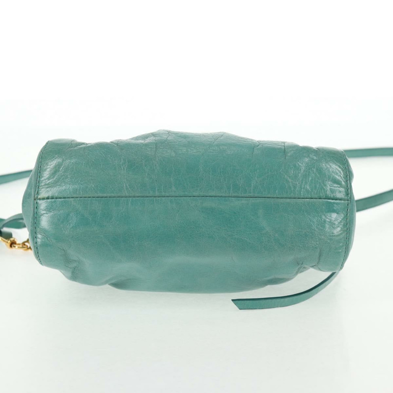 【日本直送】Miu Miu 肩背包 皮革 綠金色 正品 143786V-5