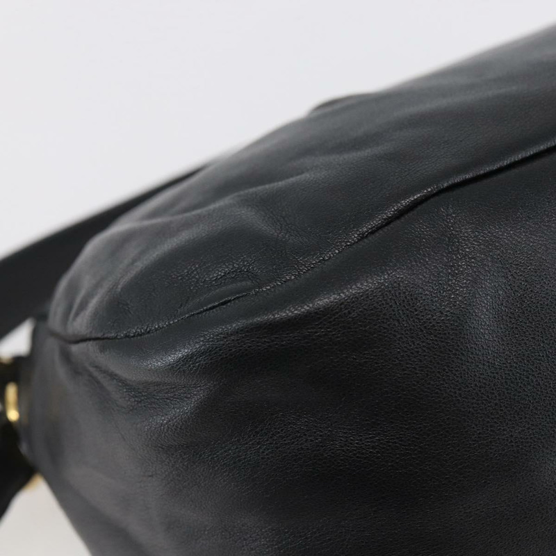 【日本直送】PRADA 手提包 皮革 黑金色 正品 135316V-16