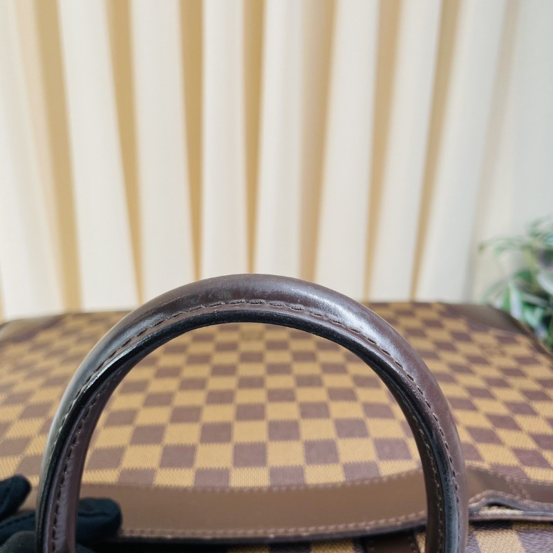 LV/路易威登 棕色棋盤格男士手提包 電腦公事包 肩背包-11