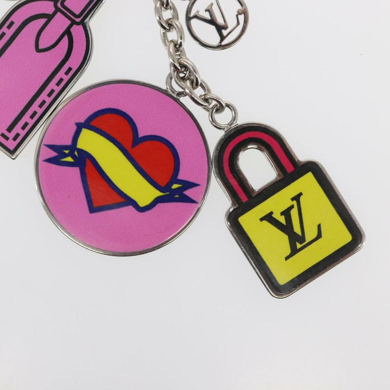 【日本直送】LOUIS VUITTON Porte Cles LV Stories 吊墜金屬銀色 M63759 LV Auth 143888M-1