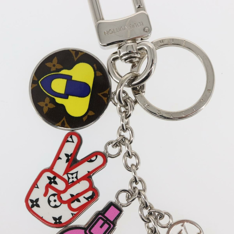 【日本直送】LOUIS VUITTON Porte Cles LV Stories 吊墜金屬銀色 M63759 LV Auth 143888M-3