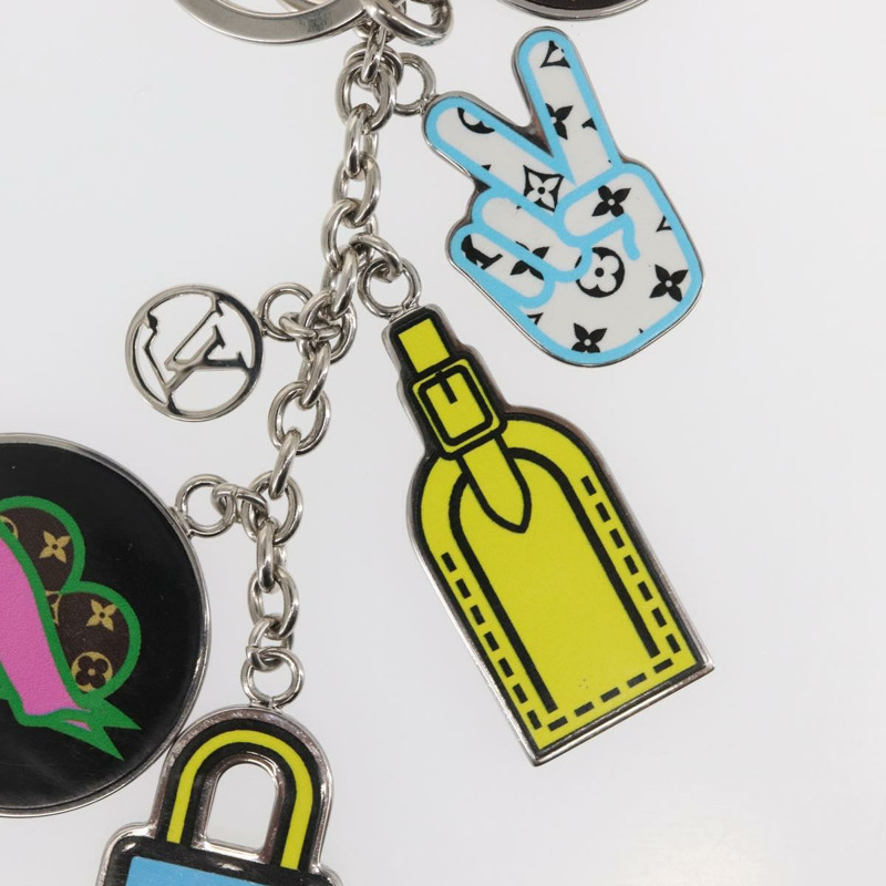 【日本直送】LOUIS VUITTON Porte Cles LV Stories 吊墜金屬銀色 M63759 LV Auth 143888M-7