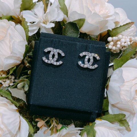 TW4488 Chanel香奈兒經典1.5cm閃石耳環 Classic CC Logo Earrings Crystal x PHW