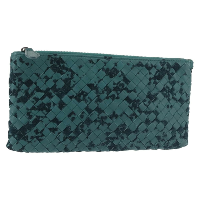 【日本直送】BOTTEGA VENETA INTRECCIATO 手拿包 皮革 綠色 正品 144445V-0