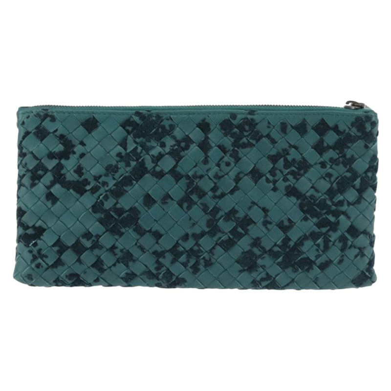 【日本直送】BOTTEGA VENETA INTRECCIATO 手拿包 皮革 綠色 正品 144445V-1