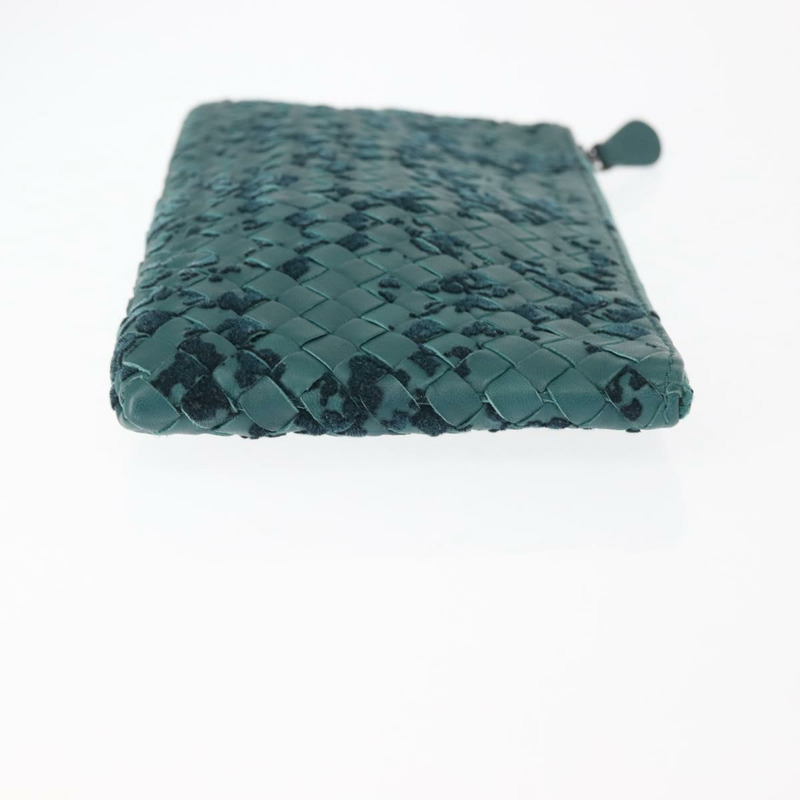 【日本直送】BOTTEGA VENETA INTRECCIATO 手拿包 皮革 綠色 正品 144445V-2
