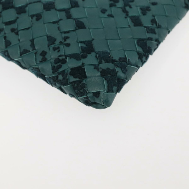【日本直送】BOTTEGA VENETA INTRECCIATO 手拿包 皮革 綠色 正品 144445V-13