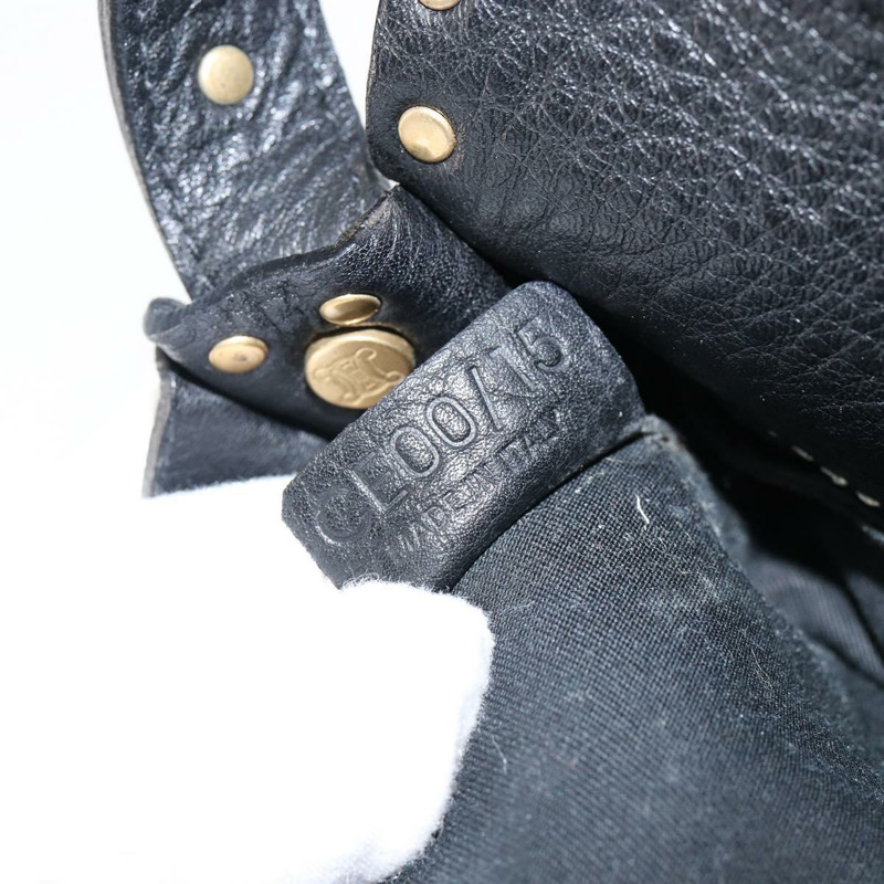 【日本直送】CELINE 鉚釘肩背包 皮革 黑金色 正品 144475V-11