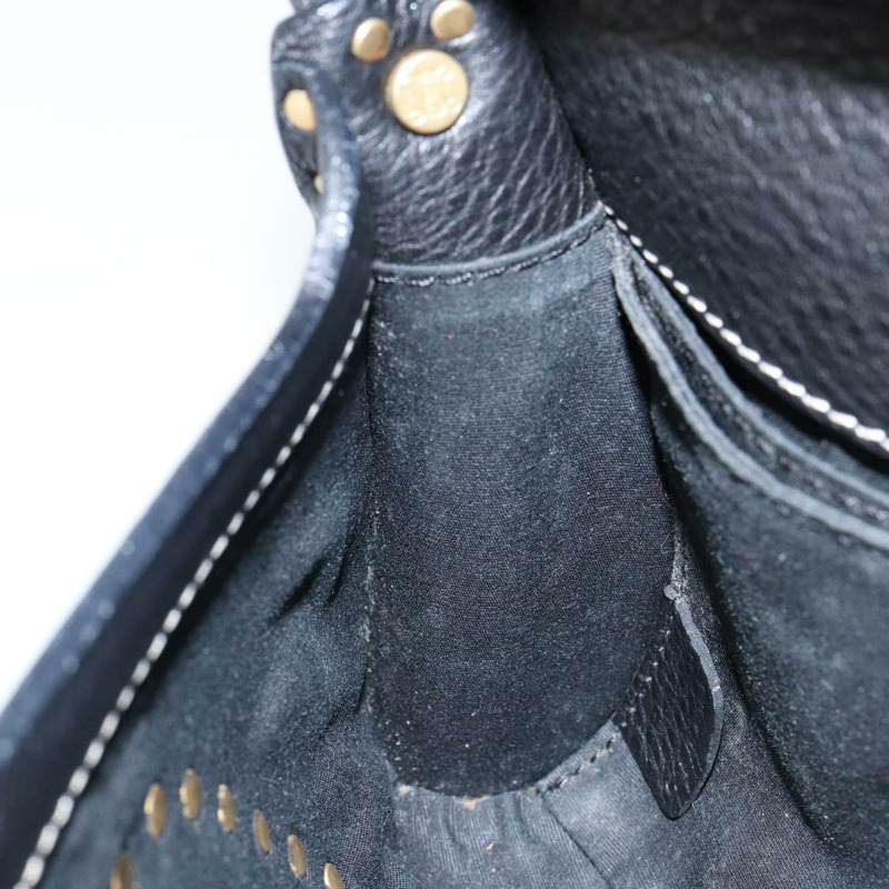 【日本直送】CELINE 鉚釘肩背包 皮革 黑金色 正品 144475V-19
