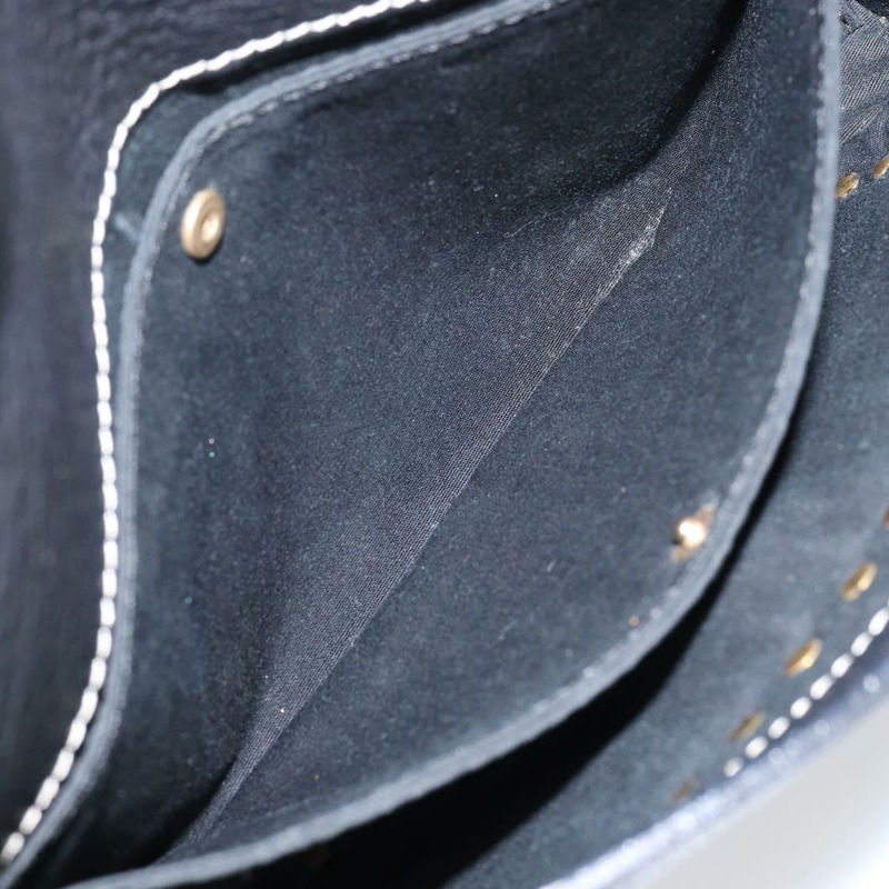 【日本直送】CELINE 鉚釘肩背包 皮革 黑金色 正品 144475V-20