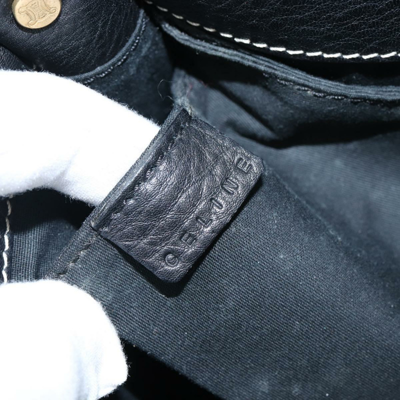 【日本直送】CELINE 鉚釘肩背包 皮革 黑金色 正品 144475V-21