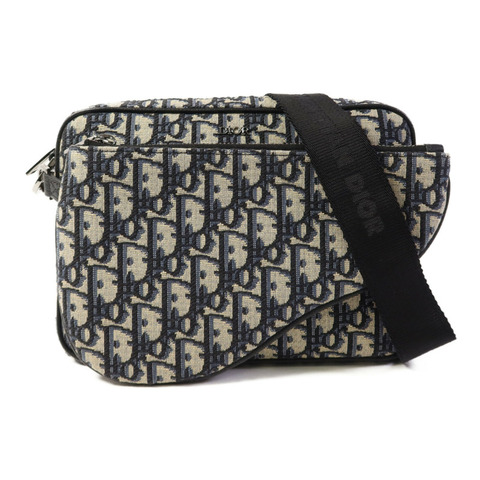 Dior 帆布Shoulder Bag銀扣肩背袋