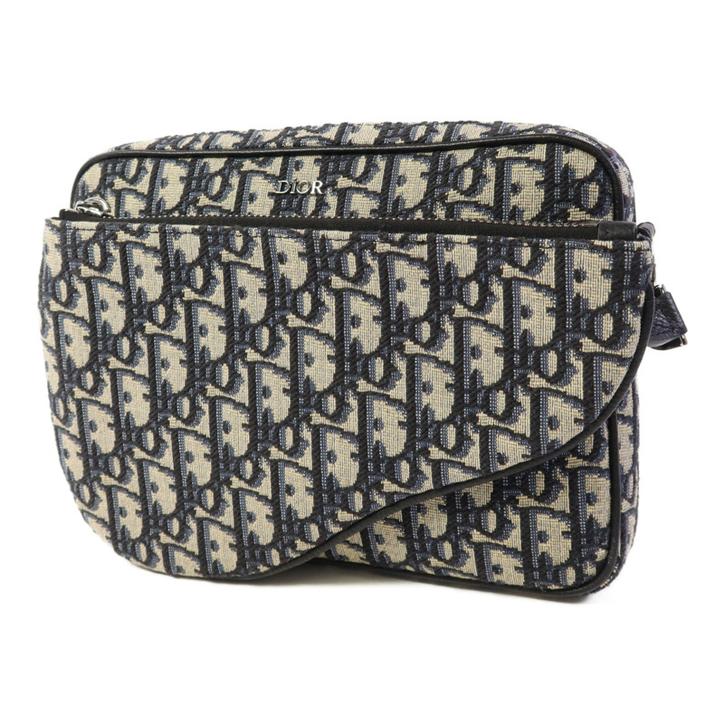 Dior 帆布Shoulder Bag銀扣肩背袋-2