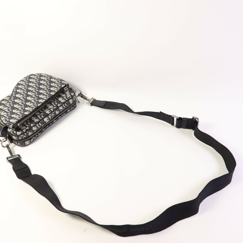 Dior 帆布Shoulder Bag銀扣肩背袋-4