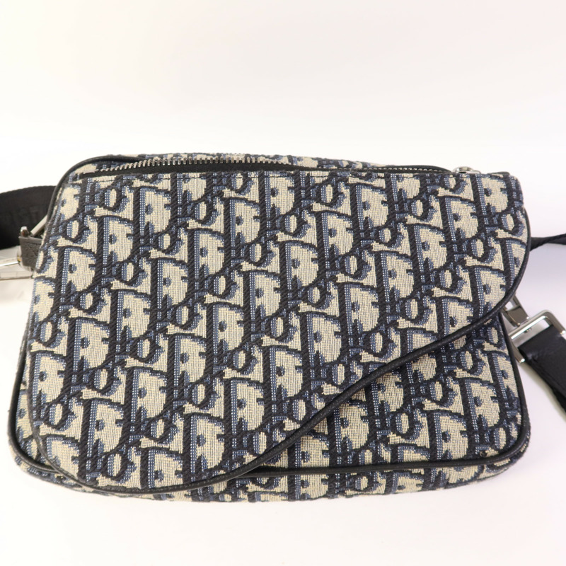 Dior 帆布Shoulder Bag銀扣肩背袋-11