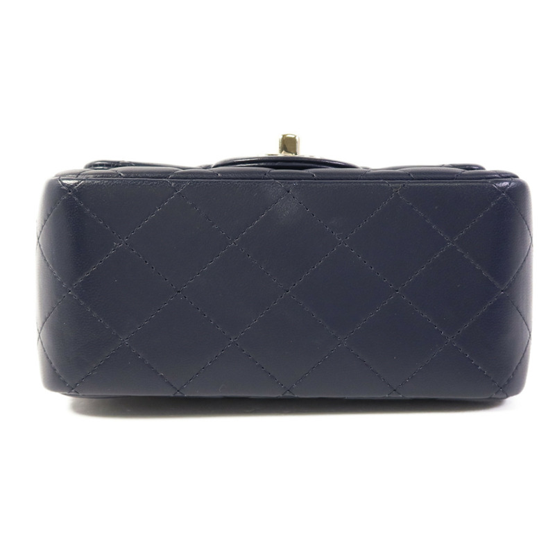 CHANEL 羊皮皮革Mini Classic 17金扣肩背袋-3