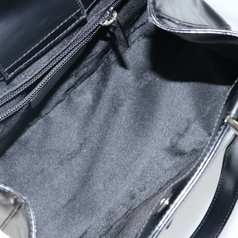 【日本直送】Salvatore Ferragamo Gancini 手提包 皮革 黑色 銀色 正品 143654V-9