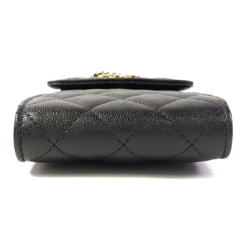 CHANEL 牛皮皮革Phone and Airpods Case金扣手機袋-3
