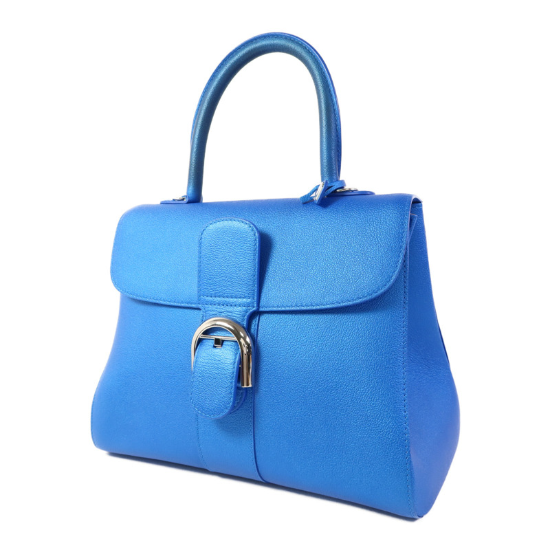 Delvaux 牛皮皮革Brillant MM銀扣手挽肩背兩用袋-2