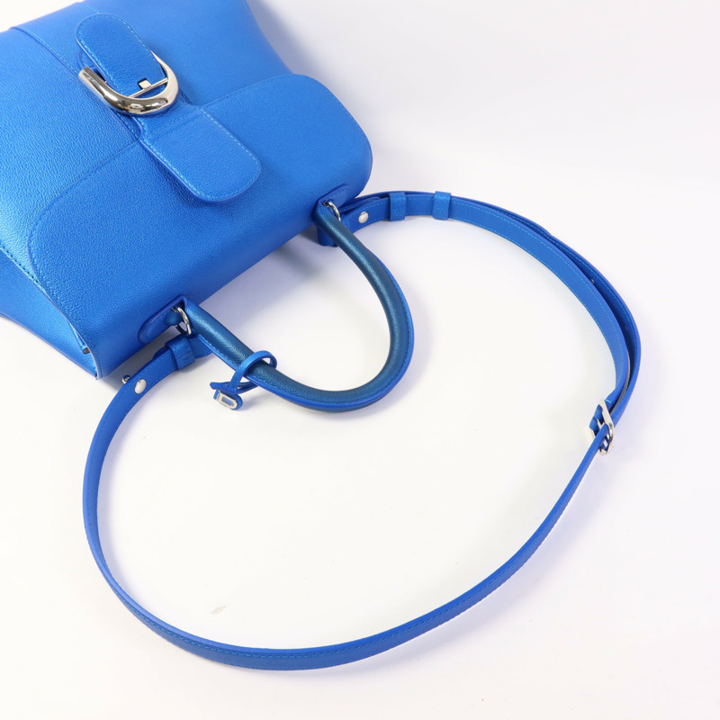 Delvaux 牛皮皮革Brillant MM銀扣手挽肩背兩用袋-4