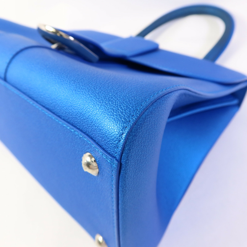 Delvaux 牛皮皮革Brillant MM銀扣手挽肩背兩用袋-11