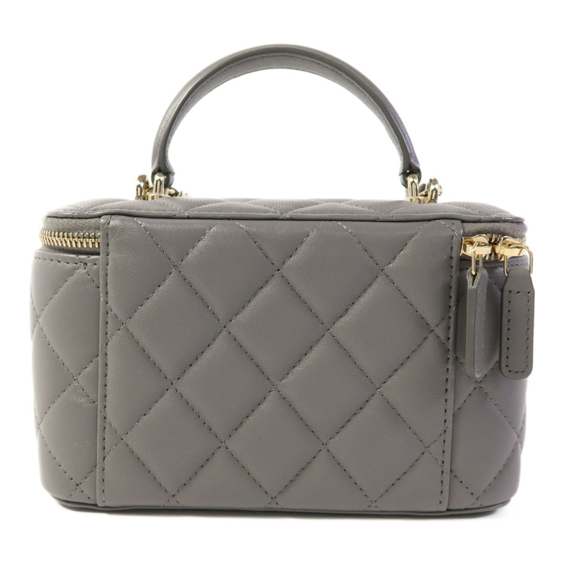 CHANEL 羊皮皮革Vanity Case金扣手挽肩背兩用袋-1
