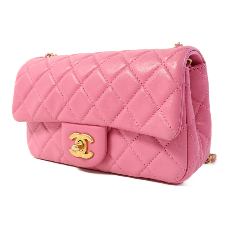 CHANEL 羊皮皮革Classic 20 Golden Ball金扣鏈帶肩背袋-2