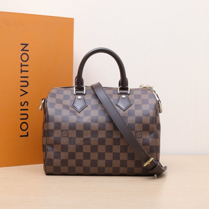 LOUIS VUITTON Sp25配肩帶棕色棋盤格PVC2020肩背包-0