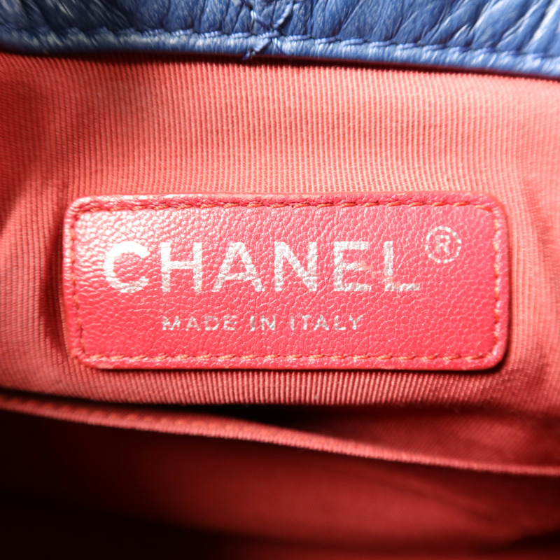 CHANEL 牛皮皮革Gabrielle Backpack銀扣背包-6