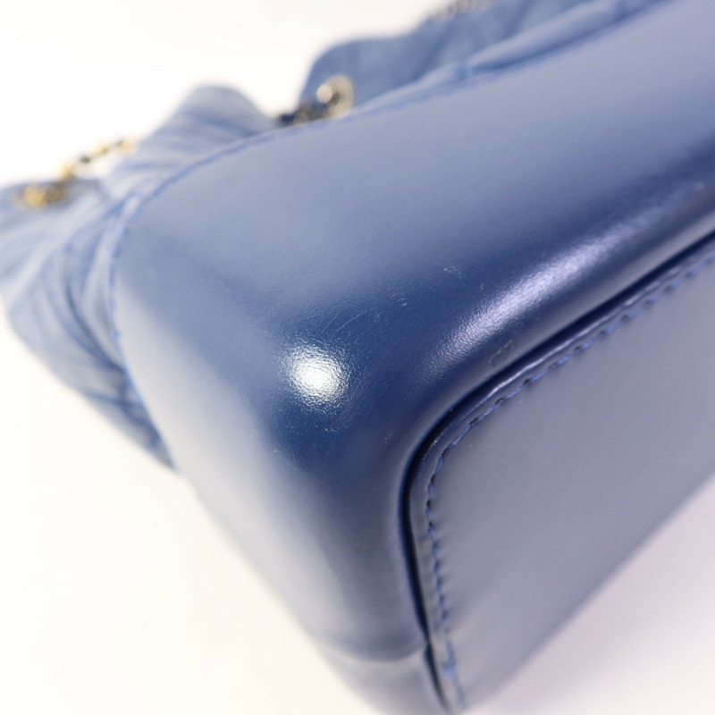 CHANEL 牛皮皮革Gabrielle Backpack銀扣背包-11