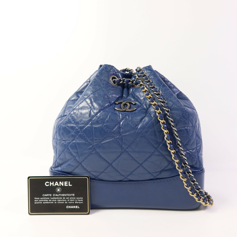 CHANEL 牛皮皮革Gabrielle Backpack銀扣背包-20