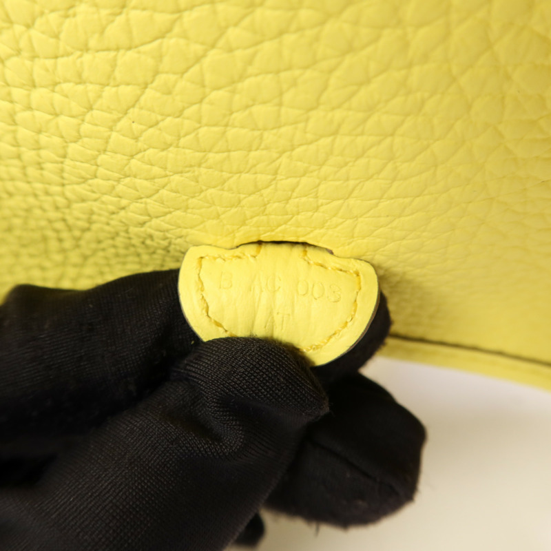 HERMES Clemence皮革Evelyne TPM銀扣肩背袋Lime-7