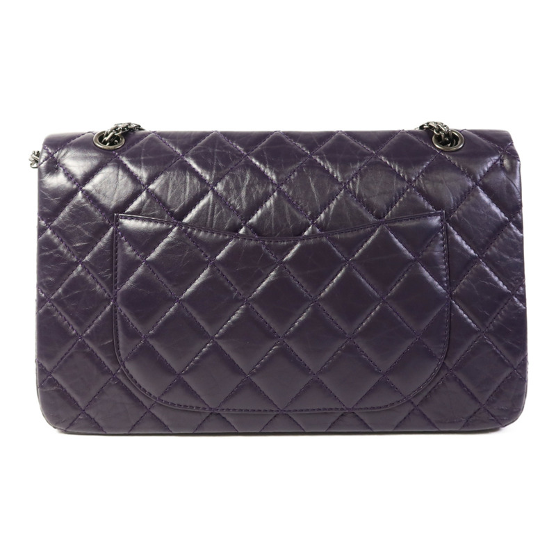 CHANEL 牛皮皮革2.55 Jumbo銀扣鏈帶肩背袋-1