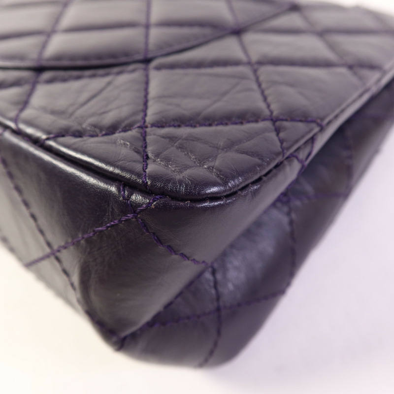 CHANEL 牛皮皮革2.55 Jumbo銀扣鏈帶肩背袋-14