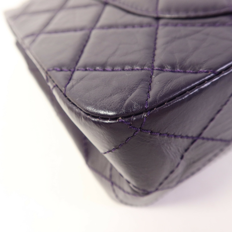 CHANEL 牛皮皮革2.55 Jumbo銀扣鏈帶肩背袋-15