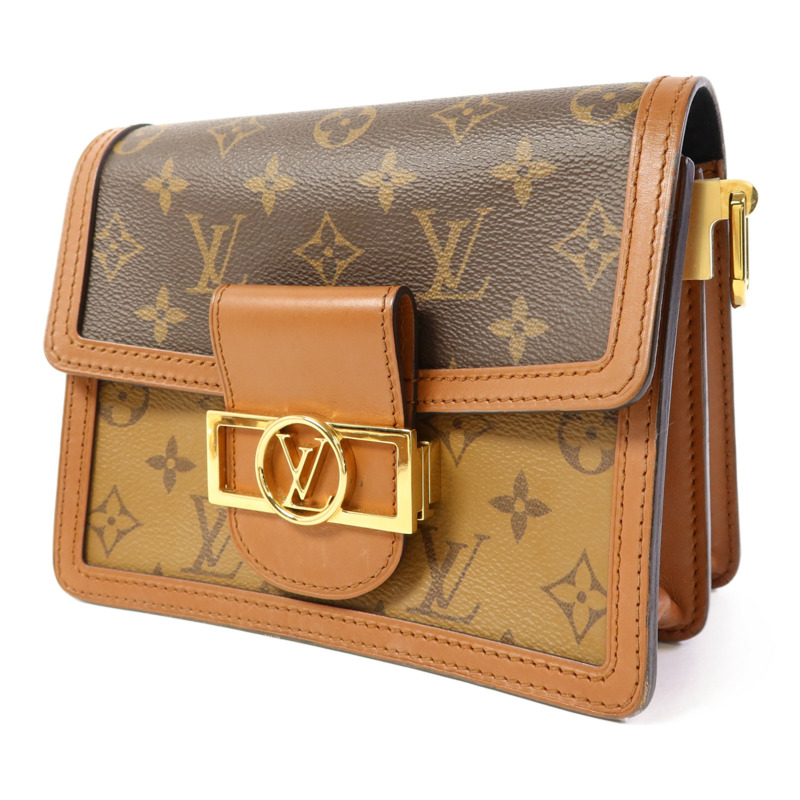 LOUIS VUITTON Monogram Reverse Mini Dauphine金扣肩背袋-2