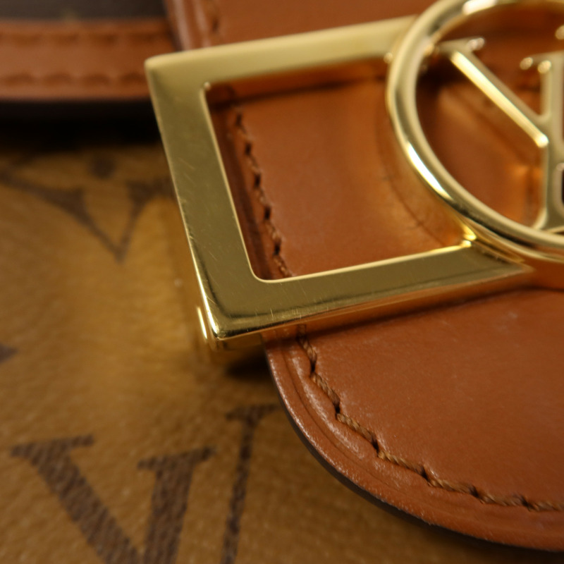 LOUIS VUITTON Monogram Reverse Mini Dauphine金扣肩背袋-11
