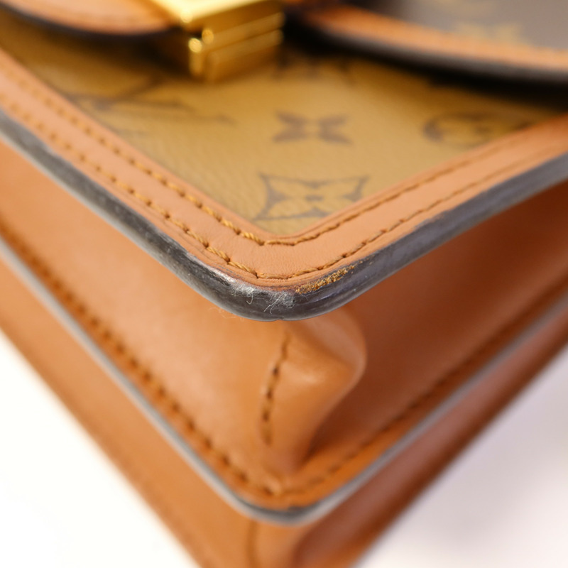 LOUIS VUITTON Monogram Reverse Mini Dauphine金扣肩背袋-13