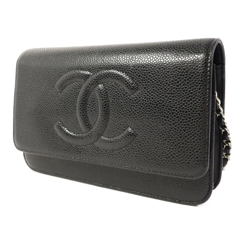 CHANEL 牛皮皮革WOC Wallet On Chain扣鏈帶肩背袋-2