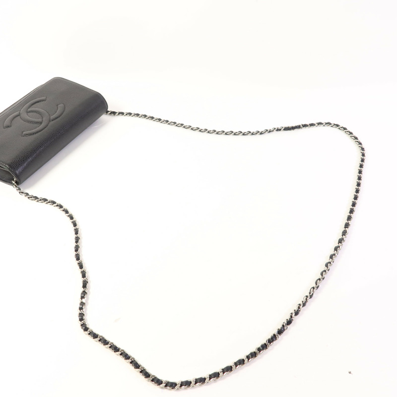 CHANEL 牛皮皮革WOC Wallet On Chain扣鏈帶肩背袋-4