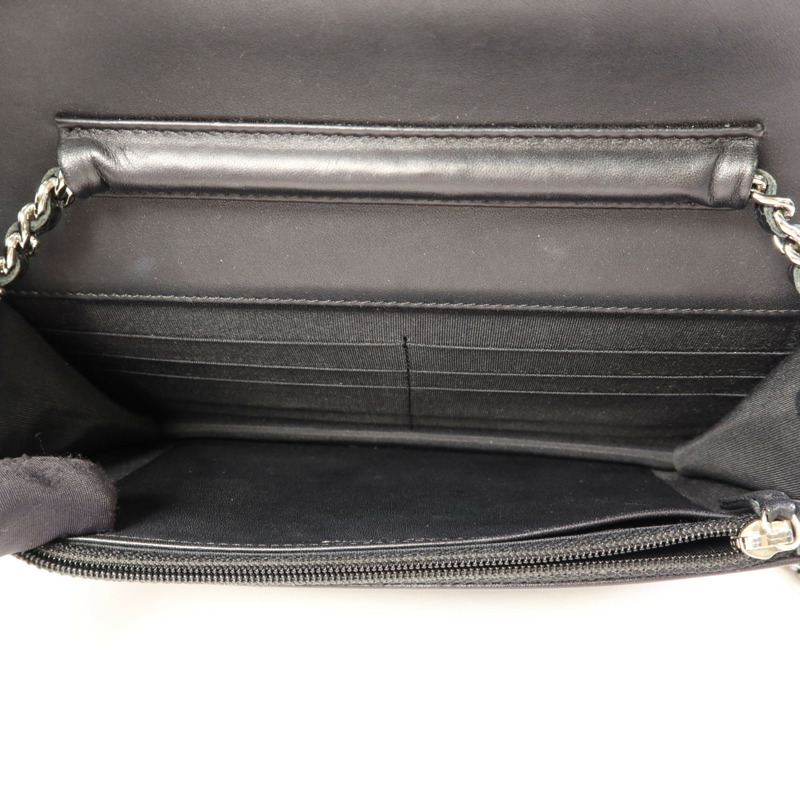 CHANEL 牛皮皮革WOC Wallet On Chain扣鏈帶肩背袋-5
