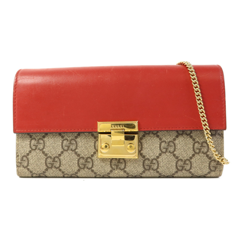 GUCCI 塗層帆布Wallet金扣長錢包-0