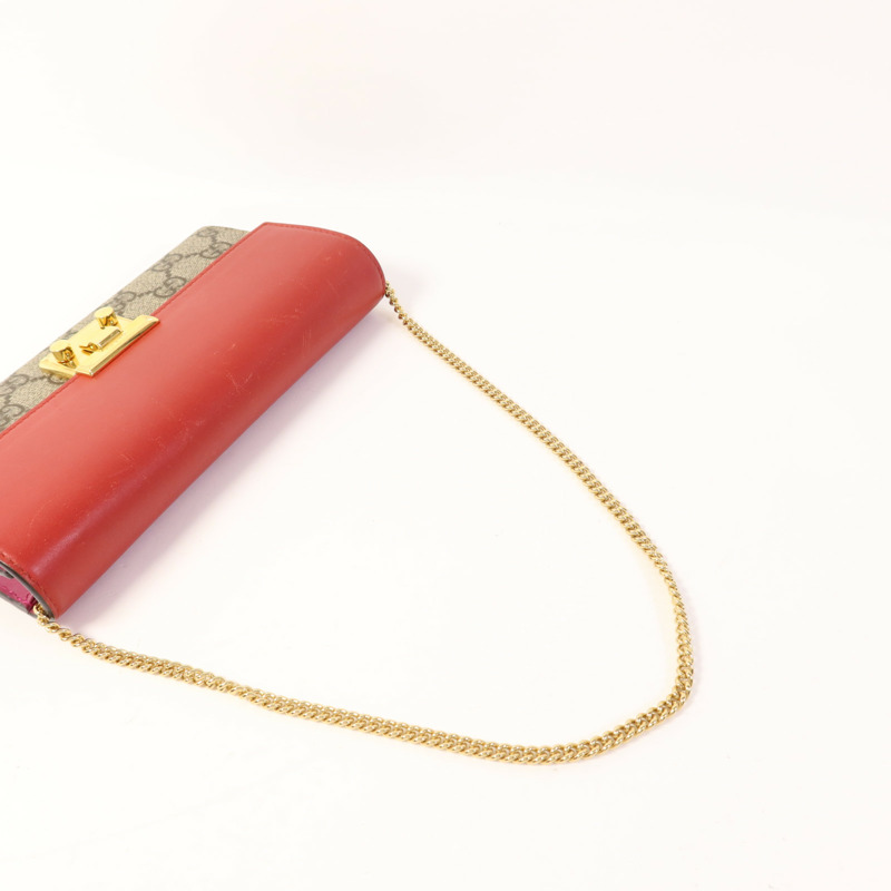 GUCCI 塗層帆布Wallet金扣長錢包-4